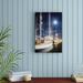 Breakwater Bay 'Moonrise Harbor' Photographic Print on Wrapped Canvas Canvas, Cotton in Blue/White | 30 H x 20 W x 1.5 D in | Wayfair