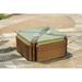 Bay Isle Home™ St George Square Sushi Outdoor Table w/ Ottomans, Wicker | Wayfair 3DE35BBCCC6C450683AE7B8FF69CC67A