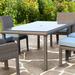 Bay Isle Home™ Sperber Glass Dining Table Glass/Wicker/Rattan in Gray | 30 H x 72 W x 42 D in | Outdoor Furniture | Wayfair