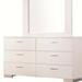 Latitude Run® Rogofsky 6 Drawer Double Dresser Wood in Brown/White | 34 H x 63 W x 17.75 D in | Wayfair 295A80997D6B4FE4BD436D22BE80F1DB