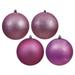 Vickerman 444436 - 4" Mauve 4 Assorted Finish Ball Christmas Tree Ornament (12 pack) (N591045A)