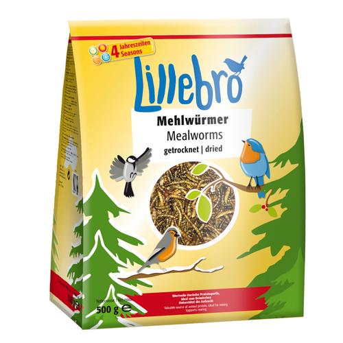 2 x 500g Mehlwürmer getrocknet Lillebro Wildvogelfutter