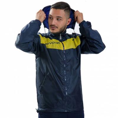 Givova Regenjacke "Rain Scudo" navy/gelb