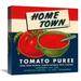 East Urban Home 'Home Town Brand Tomato Puree' Vintage Advertisement Print on Canvas in Blue/Red | 16 H x 16 W x 2 D in | Wayfair