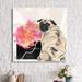 Picture Perfect International 'Stop & Smell the Flowers' Framed Graphic Art Print on Canvas ' Canvas in Black/Brown/Pink | Wayfair 704-4627_2828