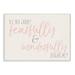 Viv + Rae™ Kennon Fearfully Wonderfully Made Pink Typography Art Wood in Brown | 15" H x 10" W | Wayfair HBEE7003 42230295