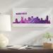 East Urban Home 'Nashville Skyline Scissor Foreground' Graphic Art Print on Wrapped Canvas in Indigo/White | 6 H x 12 W x 2 D in | Wayfair