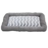 Petmate Snoozzy Hip as a Zig Zag Low Bumper Bolster Polyester in Gray | 2.2 H x 37 W x 25 D in | Wayfair 84699