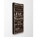 Stupell Industries Bathroom Rules Chocolate White by Taylor Greene - Textual Art Print Wood in Brown | 24 H x 10 W x 1.5 D in | Wayfair