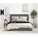 Sand & Stable™ Arianna Standard Bed Upholstered/Cotton in Gray | 51 H x 56 W x 78 D in | Wayfair WRLO6947 40764072