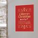 Stupell Industries Merry Christmas by Stephanie Workman Marrot - Textual Art Print on Canvas in Red | 15 H x 10 W x 1.5 D in | Wayfair