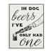 17 Stories In Dog Beers I've Only Had One Funny by Daphne Polselli - Textual Art Print Wood in Brown | 19 H x 13 W x 0.5 D in | Wayfair