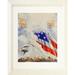 Winston Porter Spiritual Eagle American Flag City of Hope by Ed Capeau - Print Paper in Blue/Brown/White | 20 H x 16 W x 1 D in | Wayfair