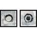 Orren Ellis 'Zen Circle I Crop' 2-Piece Framed Acrylic Painting Print Set Paper in Gray | 16.5 H x 33 W x 1 D in | Wayfair ORNL1086 44482419