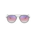 Ray-Ban Unisex's 0RB4253 6337S5 53 Sunglasses, Top Grey On Transparent/Clear Gradient Violet