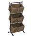 Gracie Oaks Solid Wood Crate Solid Wood/Metal in Black/Brown | 35.5 H x 15.75 W x 12.75 D in | Wayfair B4305F9814AF4A9F88062915F9FB8535