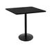Holland Bar Stool Bar Height Pedestal Dining Table Wood/Metal in White/Black | 42 H x 36 W x 36 D in | Wayfair 214-2242BW36SQ