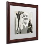 Trademark Fine Art 'New York Style I' by Color Bakery Framed Graphic Art Canvas | 18.75 H x 18.75 W in | Wayfair ALI4094-W1616MF