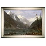 Loon Peak® 'Canadian Rockies Albert Bierstadt' Acrylic Painting Print Canvas/Paper | 30 H x 42 W x 2 D in | Wayfair LOPK3014 41320249