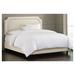 Mercer41 Chapne Low Profile Bed Upholstered/Velvet in Black | 51 H x 78 D in | Wayfair WRLO6610 40761303