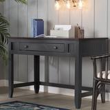 Bay Isle Home™ Willman Solid Wood Writing Desk Wood in Red/Blue | 32 H x 47.5 W x 23.75 D in | Wayfair BAYI6100 34762112