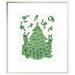 East Urban Home 'Christmas Otomi Tile IV' Graphic Art Print on Canvas in Green/White | 14 H x 11 W x 1.5 D in | Wayfair ETUM9442 42809772