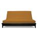 Latitude Run® Simoes Solid Box Cushion Futon Slipcover Polyester in Brown | 54 H x 75 W x 6 D in | Wayfair LDER5937 42853048