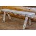 Loon Peak® Montana Collection Lodge Pole Pine Bench Wood in Gray/Brown | 18 H x 60 W x 19 D in | Wayfair LNPK7542 39269560