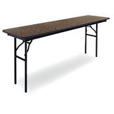 McCourt Manufacturing Rectangular Folding Table Metal in Gray/Brown | 30 H x 96 W x 18 D in | Wayfair 71010LBG