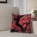 Red Barrel Studio® Olney Japanese Maple Tree Printed Pillow Cover red, Spun Polyester | 16 H x 16 W x 1 D in | Wayfair RDBT2781 41372597