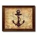 Breakwater Bay Anchor Nautical Vintage Map - Picture Frame Textual Art Print on Canvas Canvas | 21 H x 27 W x 1 D in | Wayfair BKWT4105 43908118