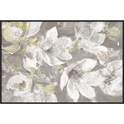 East Urban Home 'Magnolias Bloom' Print on Canvas in Gray/White | 16 H x 24 W x 1.5 D in | Wayfair EUHE2113 41976653