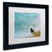 Trademark Fine Art Whelk Seashell & Misty Wave Framed Photographic Print Canvas, Wood | 11 H x 14 W x 0.5 D in | Wayfair MFG0062-B1114MF