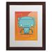 Trademark Fine Art 'Retro Robot Aqua' Craig Snodgrass Framed Graphic Art on Canvas Canvas, Wood | 18.75 H x 22.75 W x 0.75 D in | Wayfair