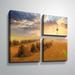 August Grove® 'Amish Country Sunrise' Multi-Piece Image Graphic Art Print on Canvas Canvas, Faux Fur in White | 36 H x 48 W x 2 D in | Wayfair