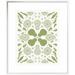 East Urban Home 'Retro Pear Otomi Monotone' Graphic Art Print on Canvas in Green/White | 20 H x 16 W x 1.5 D in | Wayfair ETUM8912 42809242