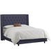 House of Hampton® Dannitta Low Profile Standard Bed Upholstered/Polyester in Black | 56 H in | Wayfair WRLO6914 40763859