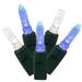 Vickerman 208625 - 70 Light 9' Green Wire Blue / Pure White LED Icicle Light Christmas Light String Set with 3.5" Spacing (X6G3114)