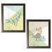 Zoomie Kids Be Kind Fox & Rawr Dinosaur 2 Piece Canvas in Blue/Yellow | 16 H x 12 W x 0.75 D in | Wayfair 2E4CA3E4071E4EC1B67843A5C87B09A6
