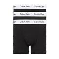 Calvin Klein Men's 3 Pack Low Rise Trunks - Cotton Stretch Boxers, Black (001 Black), S, (Pack de 3)