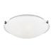 Seagull Lighting 03962 - 3 Light 13.4" Round Brushed�Nickel Satin Etched Glass Ceiling Light Fixture (THREE LIGHT CEILING FLUSH MOUNT 7543503-962)