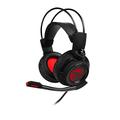 MSI DS502 Binaural Kopfband Schwarz, Rot - Headsets (PC/Spiele, Binaural, Kopfband, Schwarz, Rot, Verkabelt, 2 m)