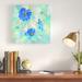 Alcott Hill® ' Flowers Whisper II' Framed Acrylic Painting Print on Canvas in Blue | 27.5 H x 27.5 W x 2 D in | Wayfair ALTH5964 44478129