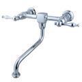 Kingston Brass Heritage Wall Mounted Bathroom Faucet, Ceramic in Gray | 8.94 H in | Wayfair KS1211NL