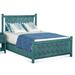 Braxton Culler Summer Retreat Standard Bed Wicker/Rattan in Blue | 60 H x 88 D in | Wayfair 818-221/HARBORBLUE