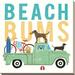 Highland Dunes 'Beach Bums Truck I square' Graphic Art Print Canvas in White | 36 H x 36 W x 1.5 D in | Wayfair HIDN1368 44549325