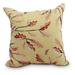 Winston Porter Linlithgow Wild Oak Leaves Outdoor Square Pillow Cover & Insert Polyester/Polyfill blend in White | 20 H x 20 W x 3 D in | Wayfair