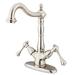 Kingston Brass Heritage Centerset Bathroom Faucet in Gray | 10.75 H in | Wayfair KS1498BL