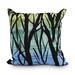Winston Porter Linlithgow Sunset Branches Outdoor Square Pillow Cover & Insert Polyester/Polyfill blend in Blue | 20 H x 20 W x 3 D in | Wayfair
