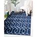 Blue/Gray 72 x 0.5 in Area Rug - Marilyn Monroe Glam Navy Blue Silver Area Rug | 72 W x 0.5 D in | Wayfair 3142517